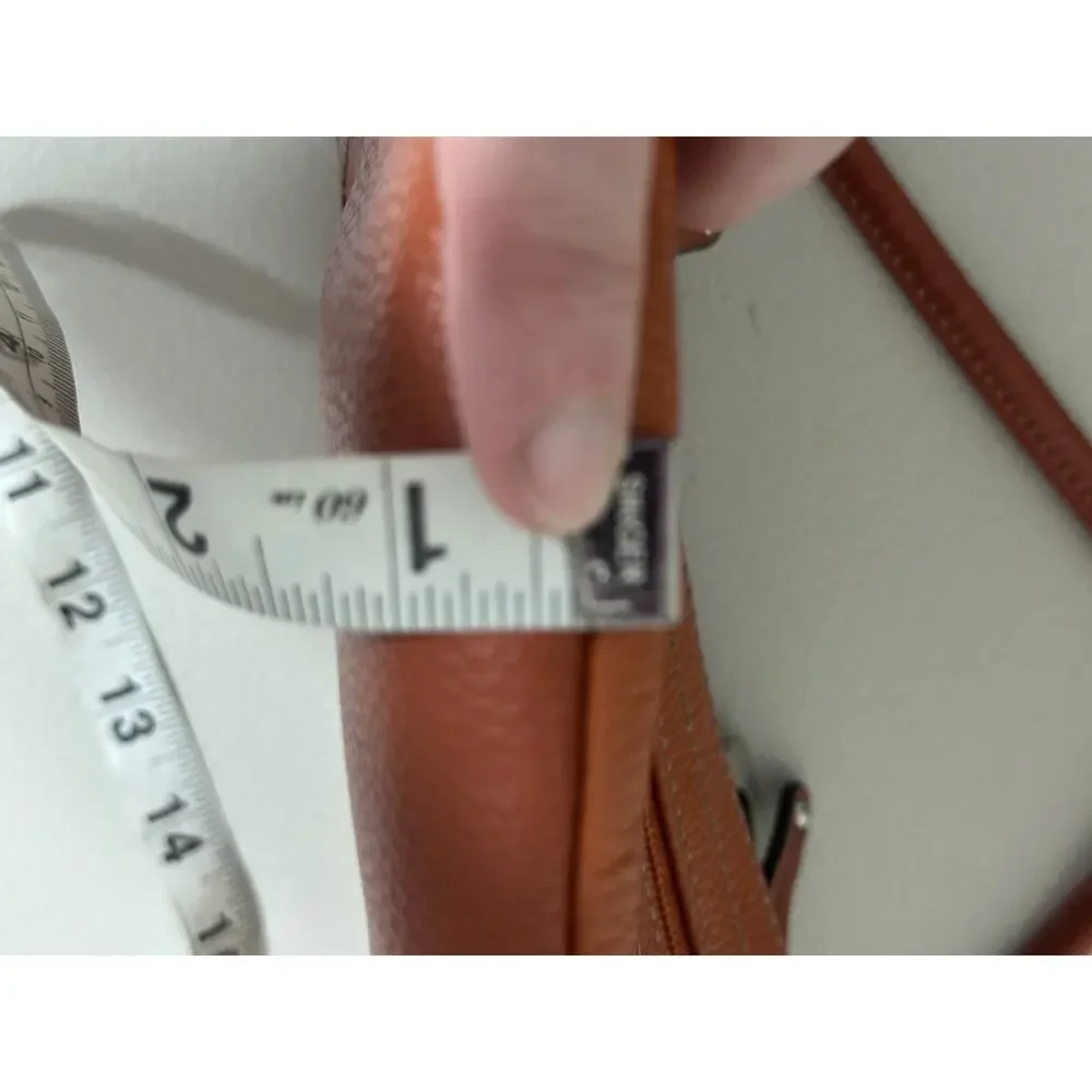 Tignanello Women's Small Pebble Leather Shoulder Crossbody Bag Orange